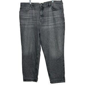 Fat Face Gray High Rise Mom Jeans Relaxed Straight Leg Women’s Size 16